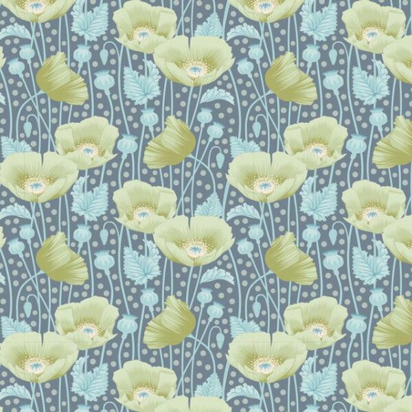 Tilda G. Poppies Grey-Green, bit 50cm