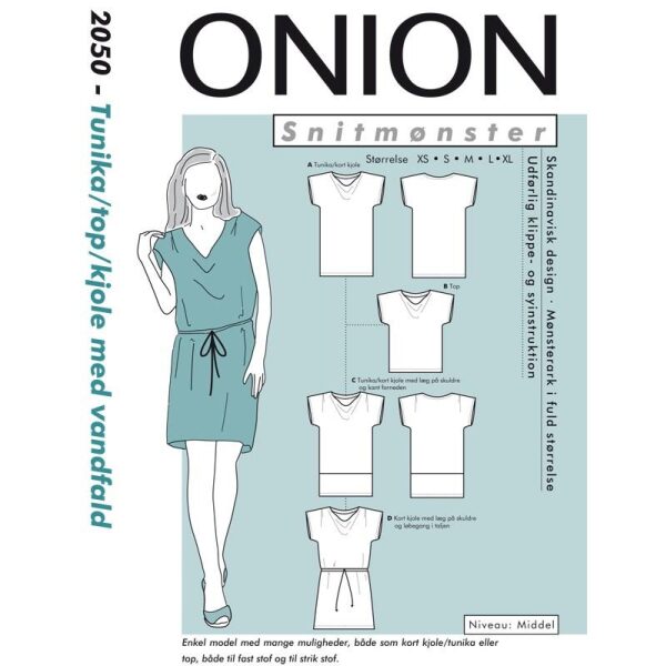 Onion 2050 Tunika/topp/kjole med vannfald