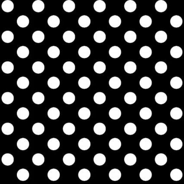 Sort med hvite polkadots