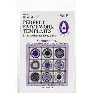 Perfect Patchwork, Sunnburst, Templates F