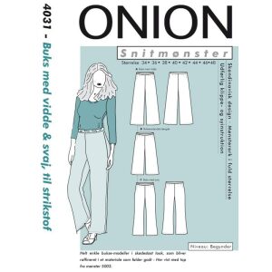 Onion 4031 Bukse med vidde & svaj, til strikstof