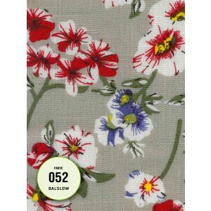 Viskose stretch vevet, Varmgrå med blomster, bit 80 cm