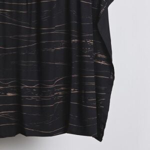 Stray Lines Black, Saja Viskose Stretch jersey