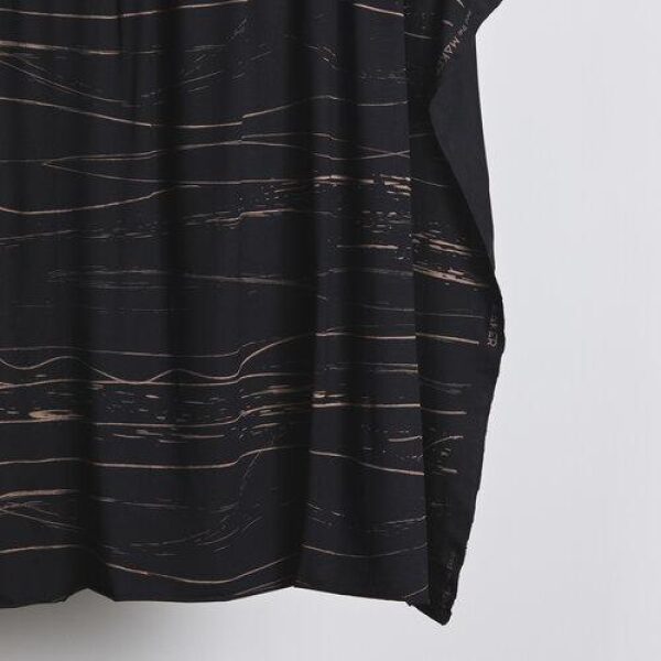 Stray Lines Black, Saja Viskose Stretch jersey