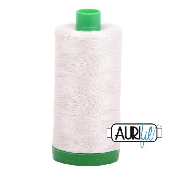 Aurifil 40wt 2309 Sølv Hvit