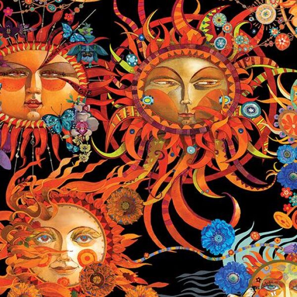 Sun allover black/multi
