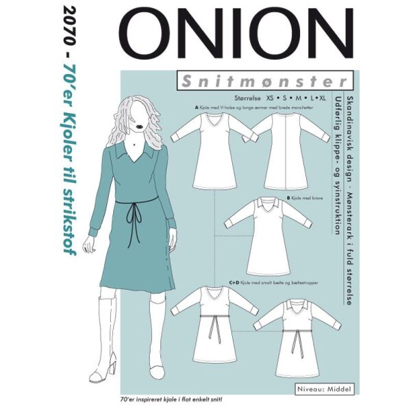 Onion 2070 70´er kjoler til strikstof
