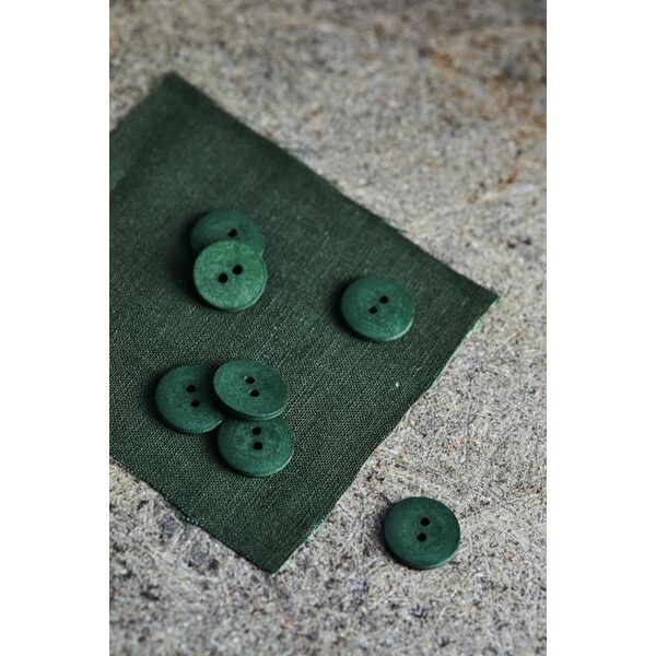 Curb Bomullsknapper Green Khaki 18mm