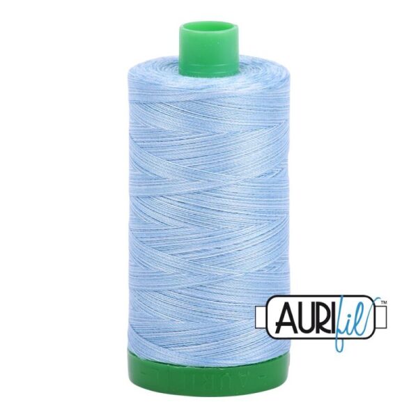 Aurifil 40wt 3770, Steinvasket denim