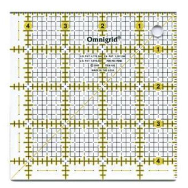 Omnigrid 4,5" x 4,5" linjal