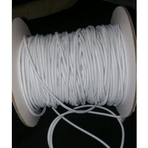 Rundt strikk Hvit 3mm