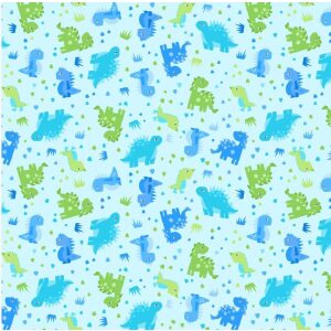 Flanell, Dinosaurs - Aqua