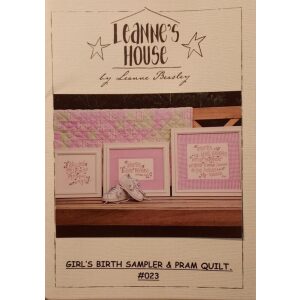 Girl's Birth Sampler & Pram Quilt