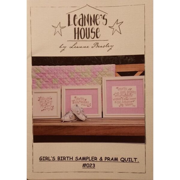 Girl's Birth Sampler & Pram Quilt