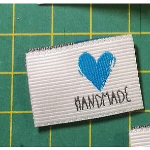 Blå Handmade tagg
