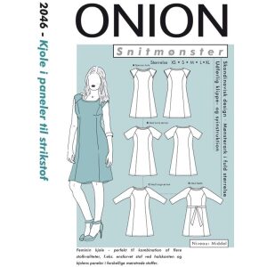 Onion 2046 Kjole i paneler til strikkestoff