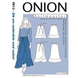 Onion 9013 Slå om-nederdele med volant, store størrelser