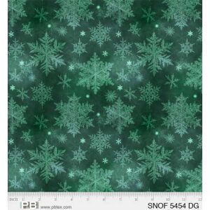 Snowfall, grønne snøfnugg