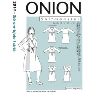 Onion 2014 Slå om-kjole i strikk (jersey)
