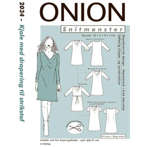 Onion 2034 Kjole med drapering til strikkestoff (jersey)