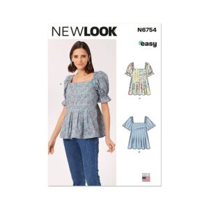 Bluse med legg, Str 34-44