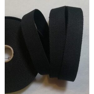 Vevd Webbbånd sort 3 cm