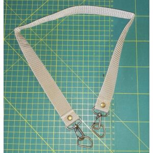 Veskehank med svivel og D-ring Beige