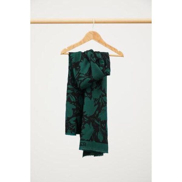 Floral Shade, bottle green - Leia Crepe