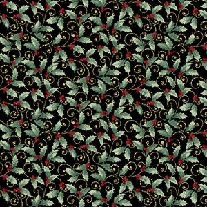 Holly And Scroll Black