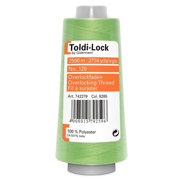 Toldi-Lock eple grønn overlock tråd 2500m