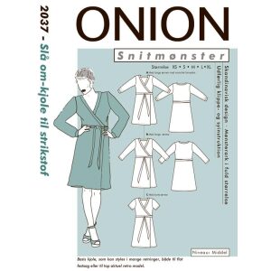Onion 2037 Slå om-kjole til strikkestoff