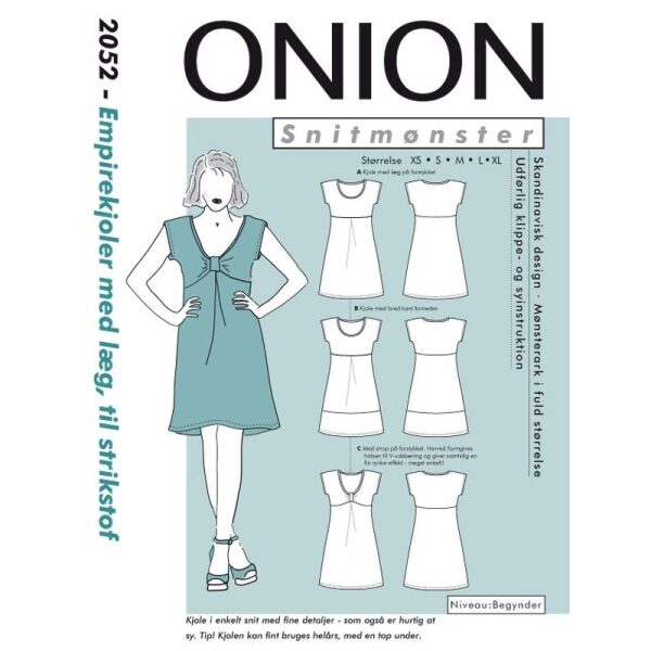 Onion 2052 Empirekjole med legg, til elastisk stoff