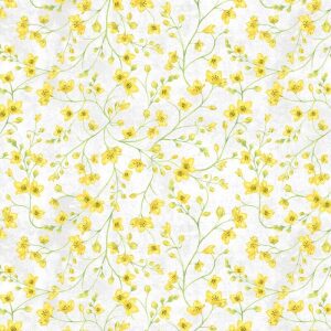 Blooming Buds, White,