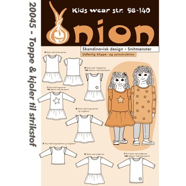Onion 20045 Toppe & kjoler til Strikstof str 98-140